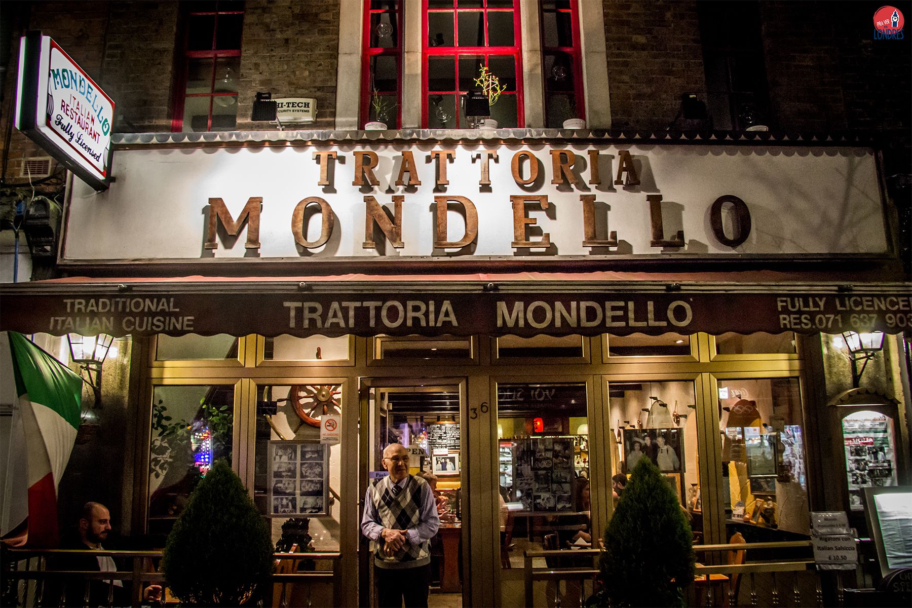 Restaurante em Londres - Trattoria Mondello_fachada