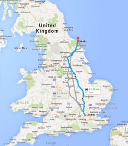 mapa da inglaterra - londres whitby