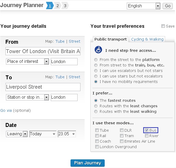 Journey Planner Tfl Pra Ver No Mundo   Journey Planner Tfl6 